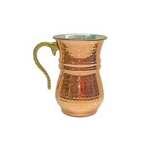 لیوان مسی مدل دسته دار زنجان کد 02