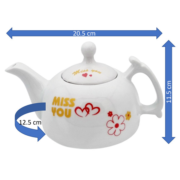 قوری مدل شقایق کد 11153xmissyou گنجایش 600 میلی لیتر