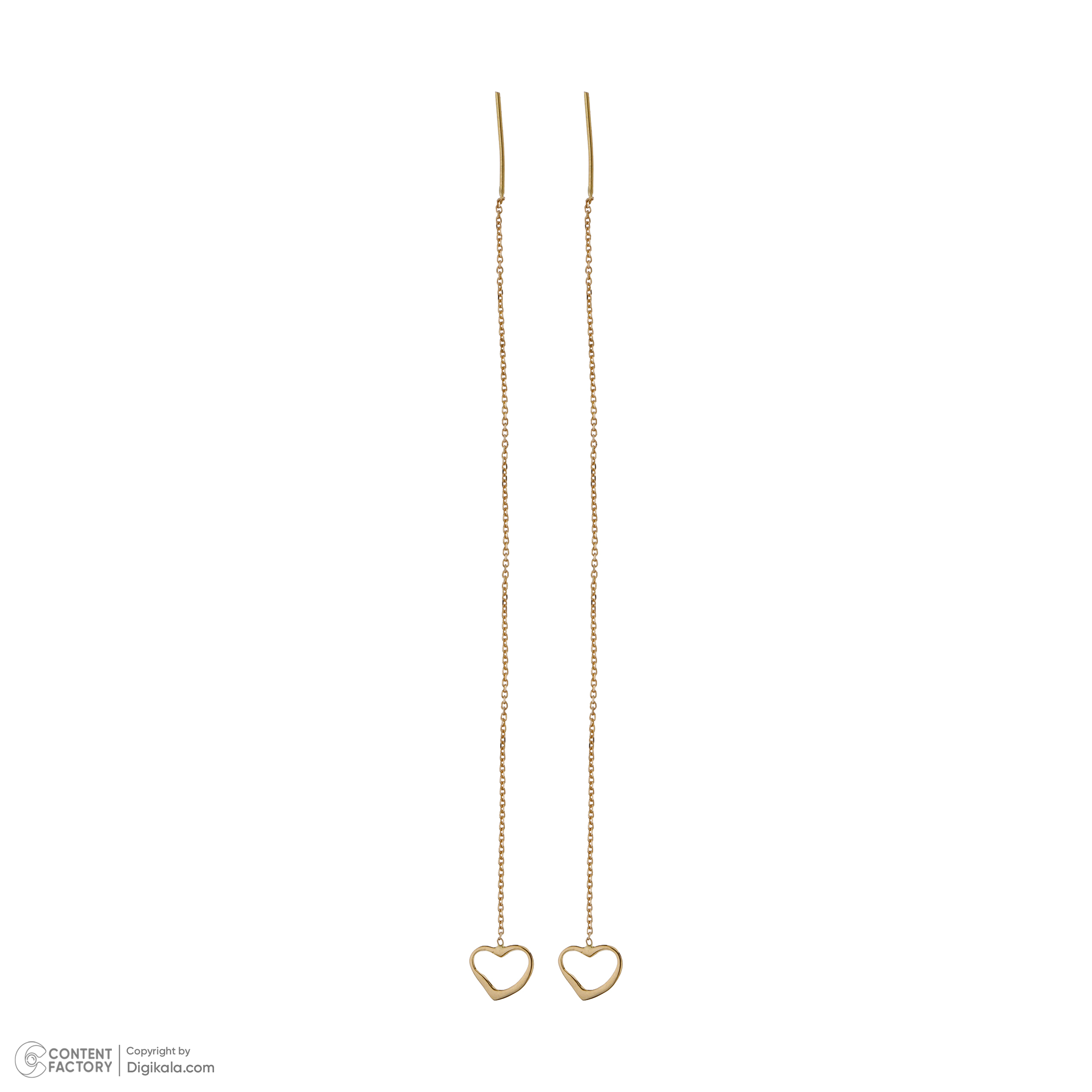 گوشواره طلا 18 عیار زنانه طلای مستجابی مدل 10105