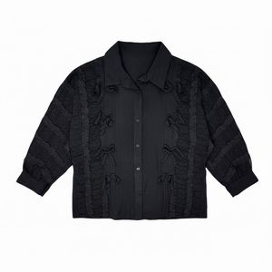 کراپ شومیز آستین بلند یقه گرد زنانه مدل 68