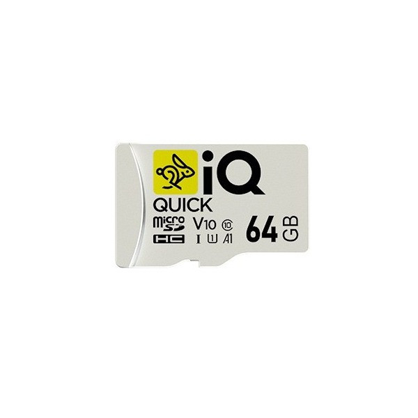 کارت حافظه microSDXC آی کیو کلاس 10 استاندارد U1 مدل V10 A1 ظرفیت 64 گیگابایت