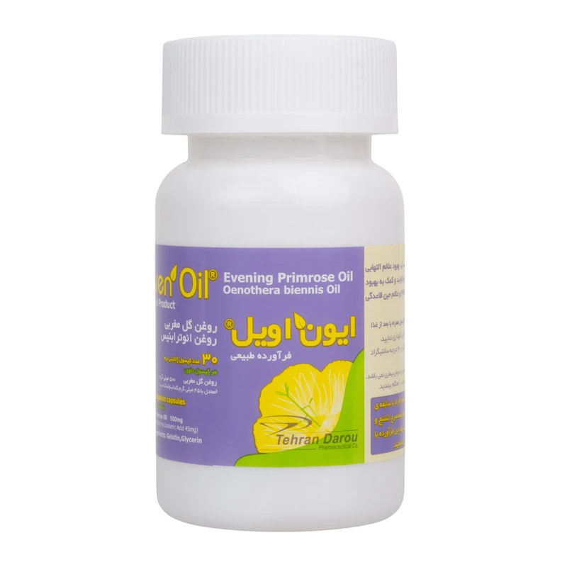 سافت ژل روغن گل مغربی تهران دارو - 500 میلی گرم بسته 30 عددی