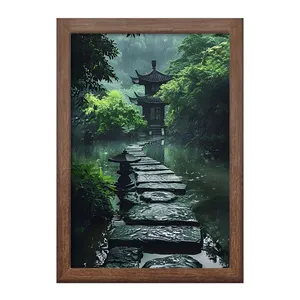 تابلو خندالو طرح خانه ژاپنی کد F7341