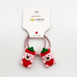 کش مو دخترانه مدل خرس کد KSH643 بسته 2 عددی