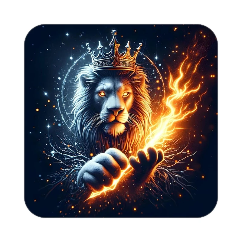 زیر لیوانی کاکتی طرح شیر مدل mp23776