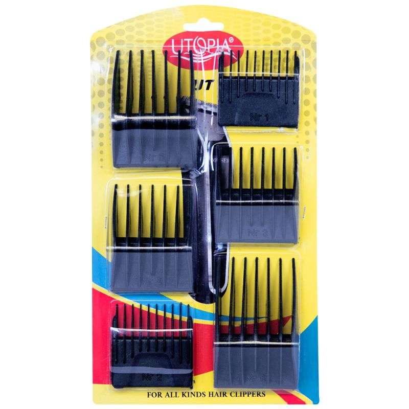 ست شانه یدک ماشین اصلاح اتوپیا مدل Clippers مجموعه 6 عددی ست شانه یدک ماشین اصلاح اتوپیا مدل Clippers مجموعه 6 عددی