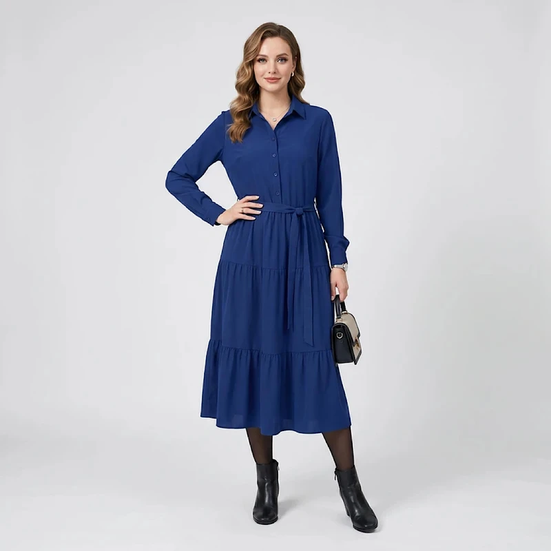 پیراهن ساحلی یقه گرد زنانه مدل T-220875
