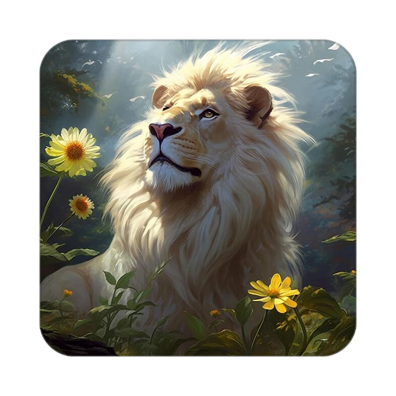 زیر لیوانی کاکتی طرح شیر مدل mp23899