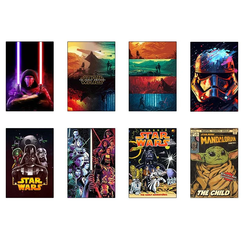 پوستر کارنيکا طرح جنگ ستارگان Star Wars کد 64493 مجموعه 8 عددی