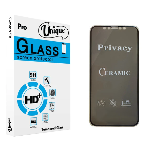 محافظ صفحه نمایش سرامیکی يونيک مدل +Clear مناسب برای گوشی موبایل اپل Iphone 11 Pro