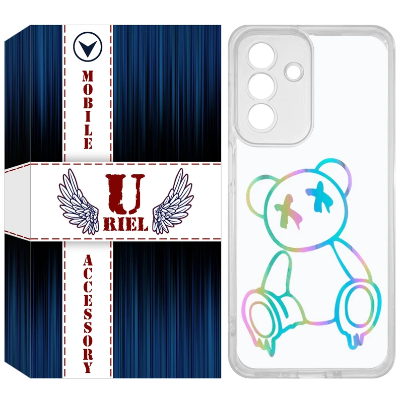 کاور یوریل مدل Clear کد 44 طرح خرس رنگی مناسب برای گوشی  موبایل سامسونگ Galaxy A17
