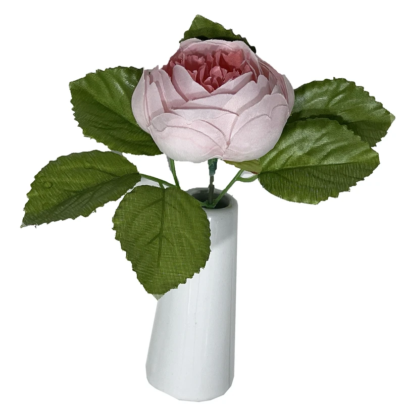 گلدان به همراه گل مصنوعی مدل آنوما مخروطی