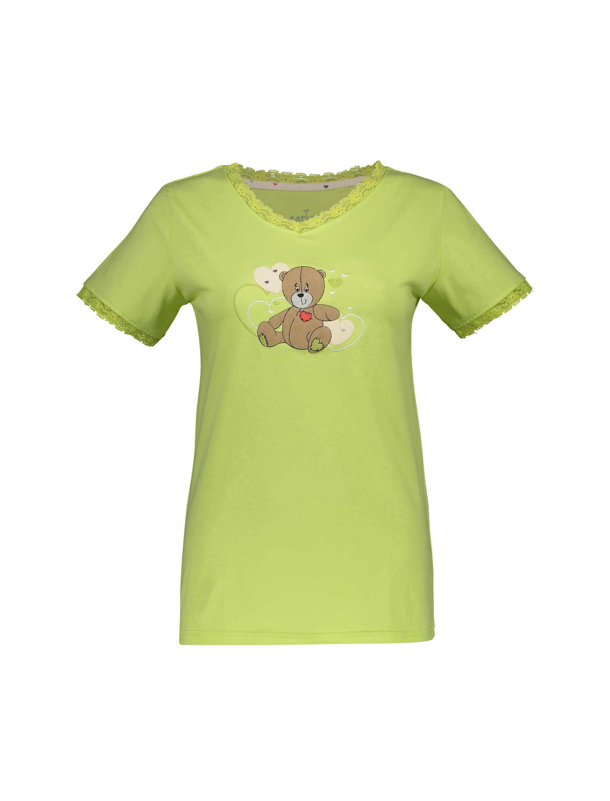 تی شرت و شلوار نخی زنانه خرس مهربان - ناربن - سبز - 2