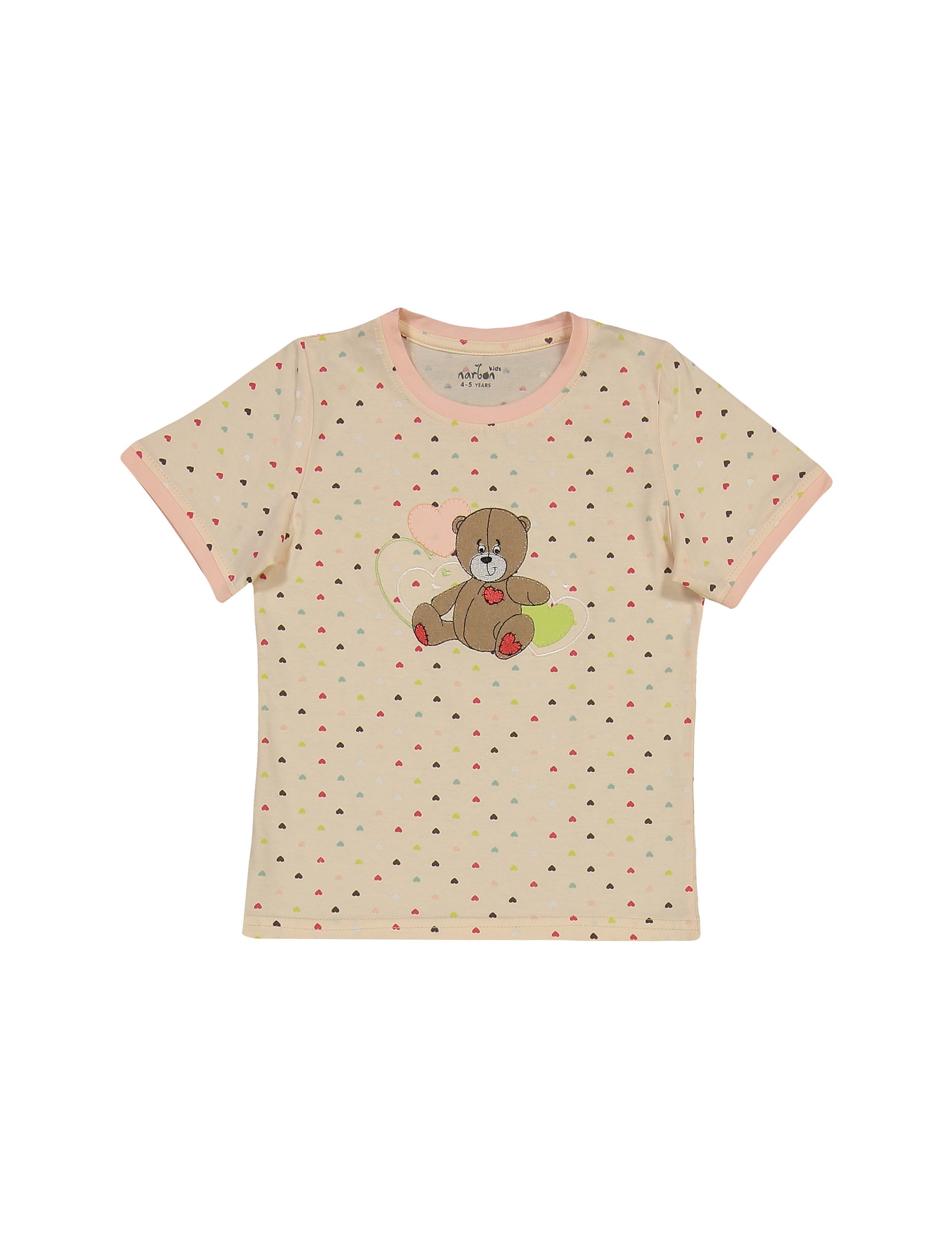 تی شرت و شلوار نخی دخترانه خرس مهربان - ناربن - گلبهي - 3