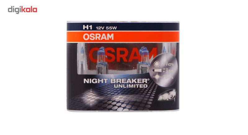 لامپ خودرو اسرام مدل H1 12V 55 W Night Breaker Unlimited 64150NBU Dou Box