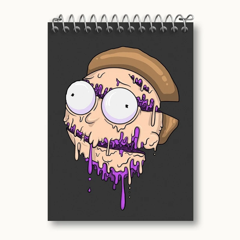 دفتر یادداشت 50 برگ خندالو مدل ریک و مورتی Rick and Morty کد 3209