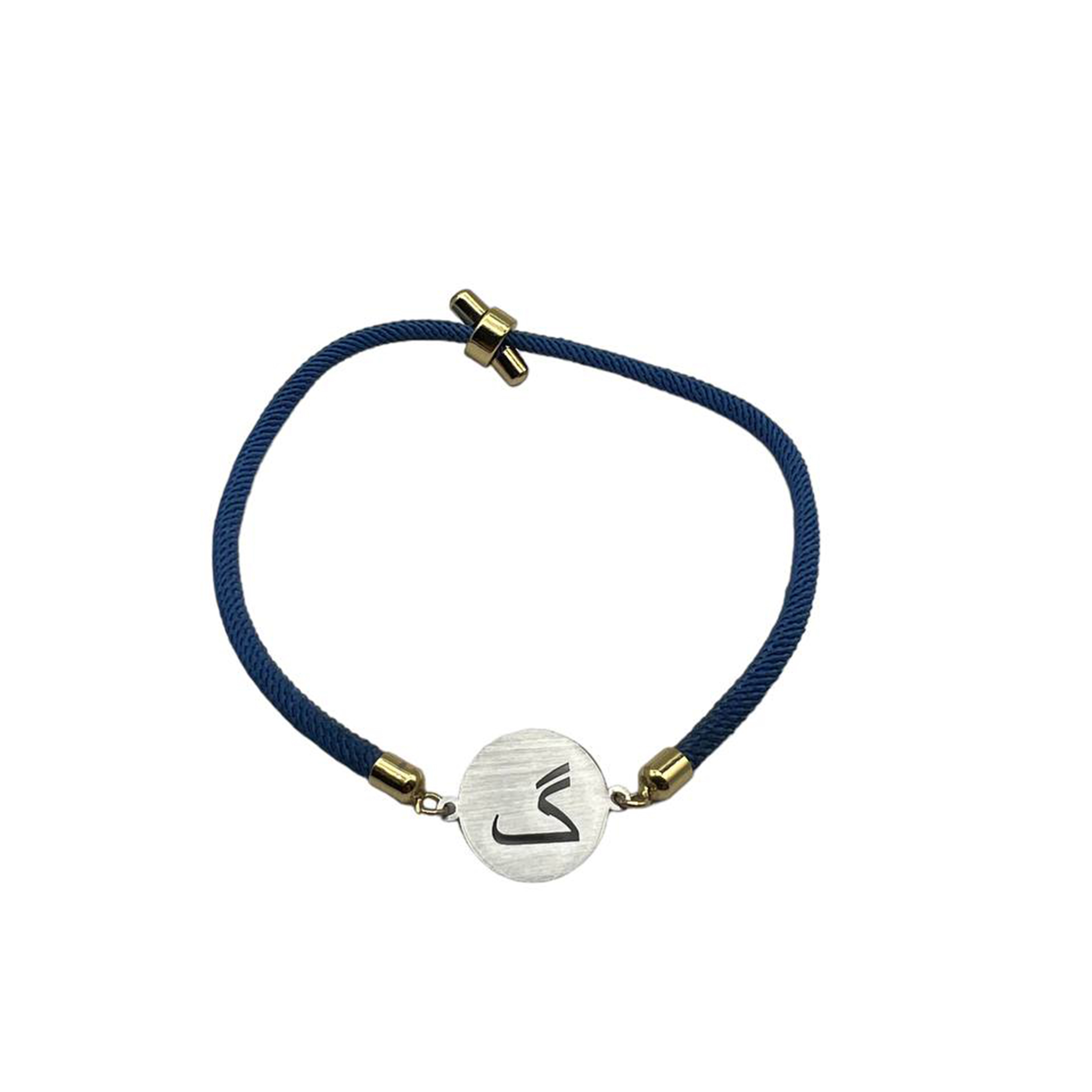 دستبند نقره طرح الفبا حرف گ مدل توخالی