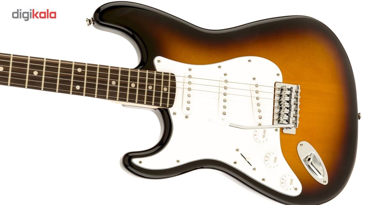 گیتار الکتریک چپ دست فندر مدل Affinity Strattocaster Rosewood FingerBoard Brown Sunburst Left-Handed