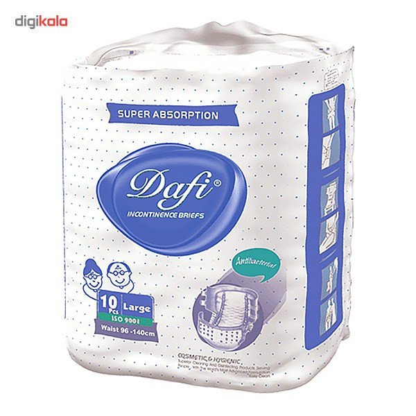 پوشک بزرگسال دافی مدل Large بسته 10 عددی