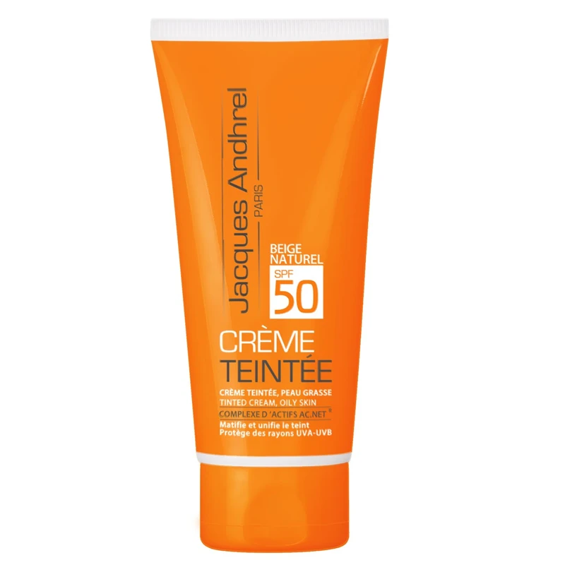کرم ضد آفتاب رنگی ژاک آندرل پاریس SPF50 مدل TINTED  مناسب پوست های چرب حجم 50 میلی لیتر
