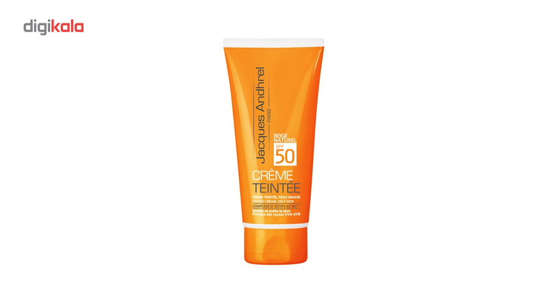 کرم ضد آفتاب رنگی ژاک آندرل پاریس مخصوص پوست چرب مدل CREAM TINTED با SPF50 حجم 50 میلی لیتر