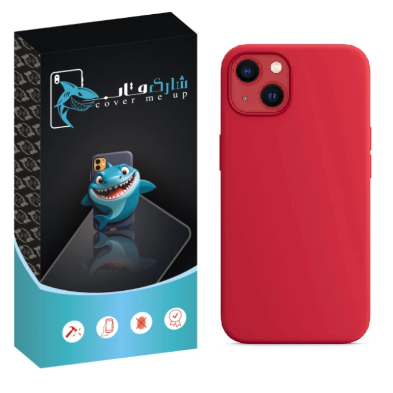 کاور شارک قاب مدل سیلیکونی پاک کنی مناسب برای گوشی موبایل اپل iPhone 15