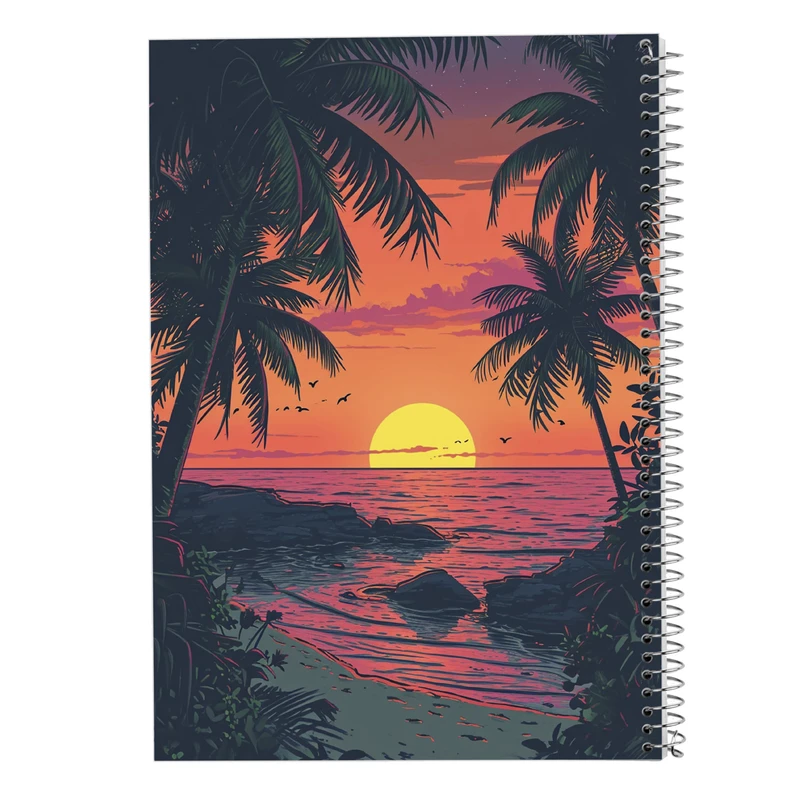 دفتر مشق 50 برگ مدوپد مدل درخت نخل کد DF15209