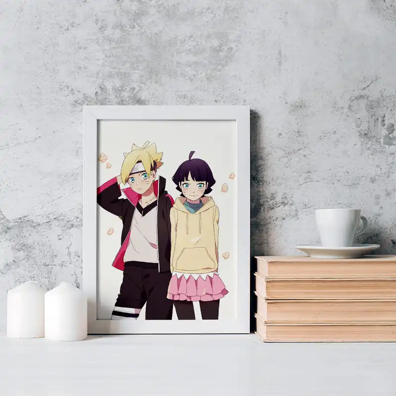 تابلو خندالو مدل بوروتو و هیماواری اوزوماکی انیمه بوروتو کد 15714