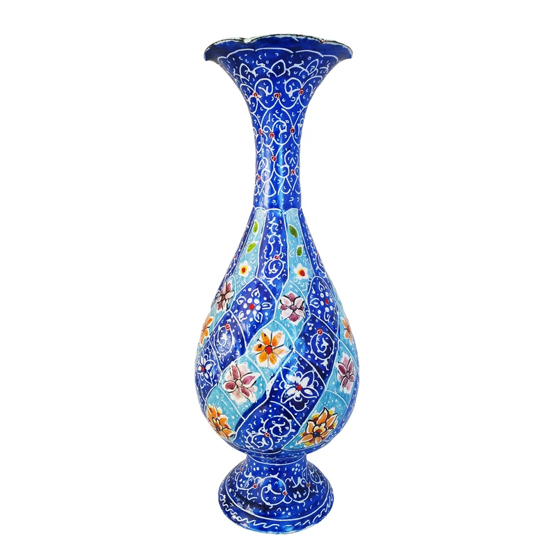 گلدان میناکاری مسی مدل گل کد A 20000