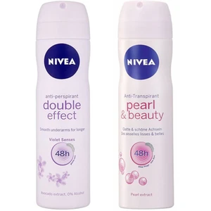 پک اسپری زنانه نیوآ مدل Double Effect و Silver Pearl Beauty بسته دو عددی