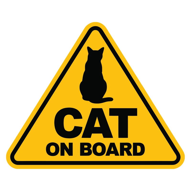 برچسب خودرو پویا مارکت طرح گربه روی صندلی کد 3933