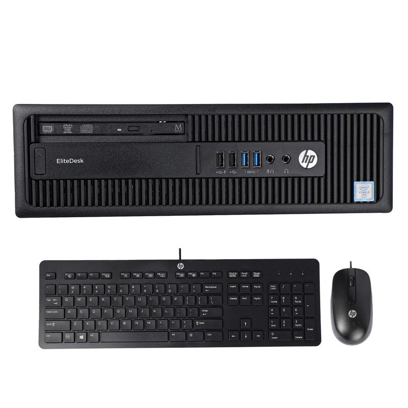 کامپیوتر دسکتاپ اچ‌ پی مدل elitedesk 800 g2 sff به همراه ماوس و کیبورد hp