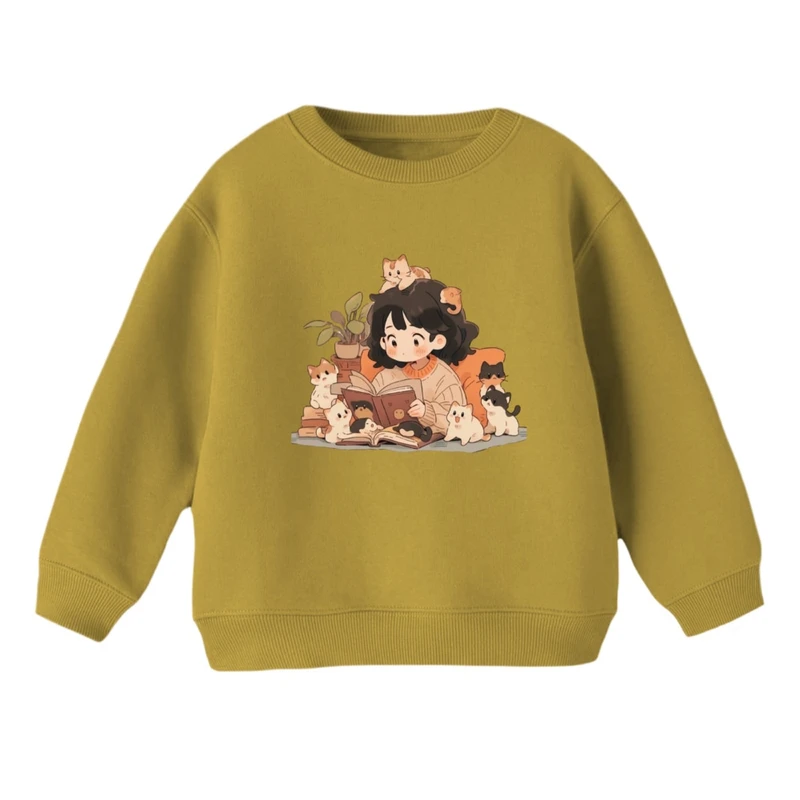 سویشرت بچگانه مدل دخترک و گربه ها