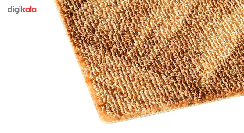 موکت ظریف مصور طرح حصیری زمینه شکلاتی کد 7421