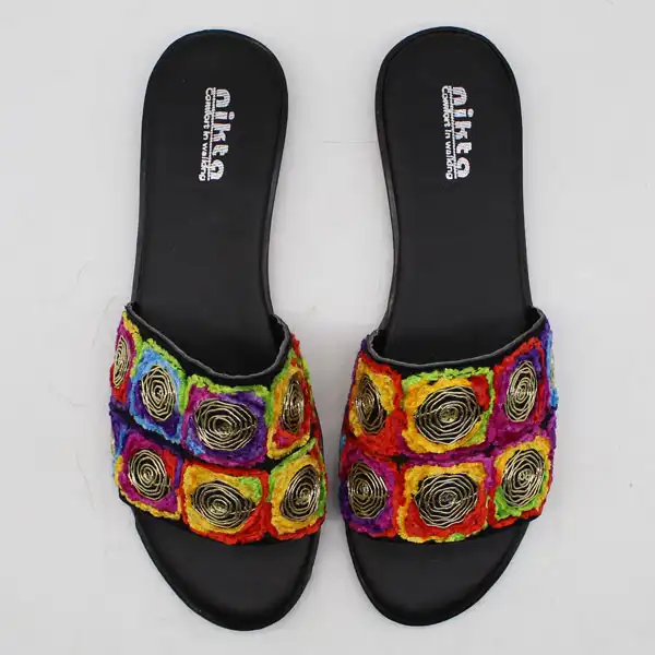 دمپایی زنانه نیکتا مدل 1300-46 طرح سنتی کد 1370