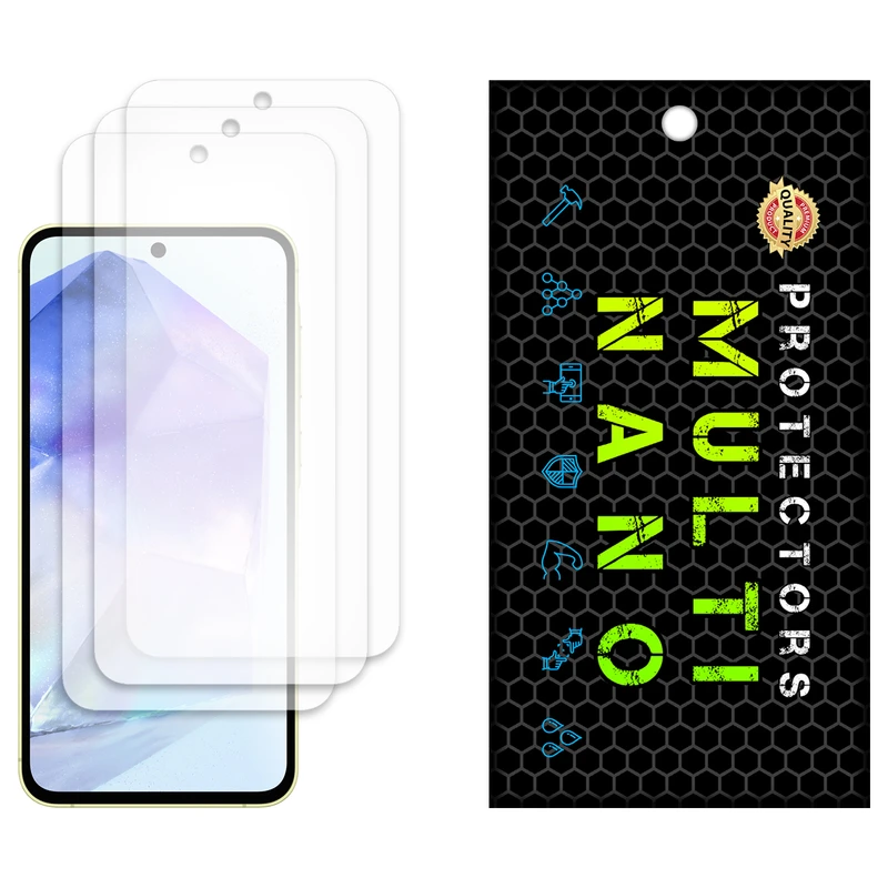 محافظ صفحه نمایش مات مولتی نانو مدل X-S3M مناسب برای گوشی موبایل سامسونگ Galaxy A55 بسته سه عددی