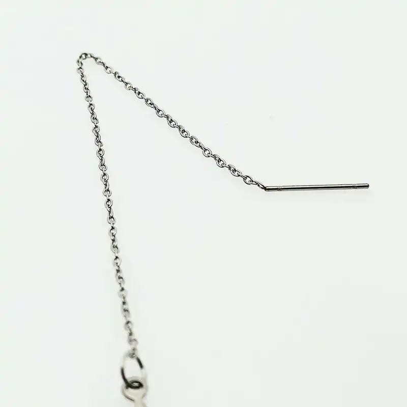 گوشواره زنانه مدل بخیه ای طرح ضربان کد 480GUZ