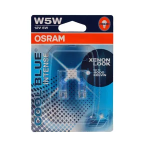 لامپ خودرو اسرام مدل W5W 12V 5 W Cool Blue Intense 2825CBI بسته 2 عددی