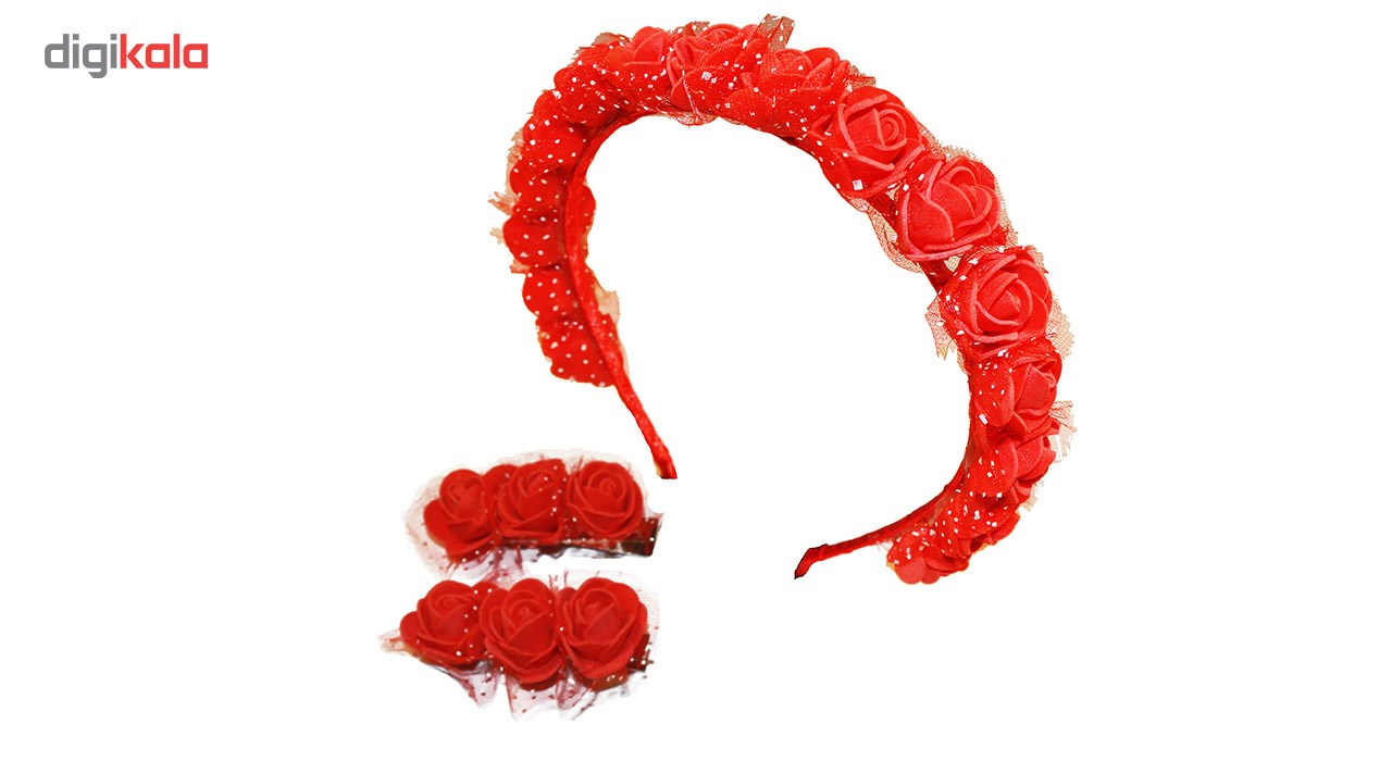 ست تل و گیره پاپیونی مدل rose-5