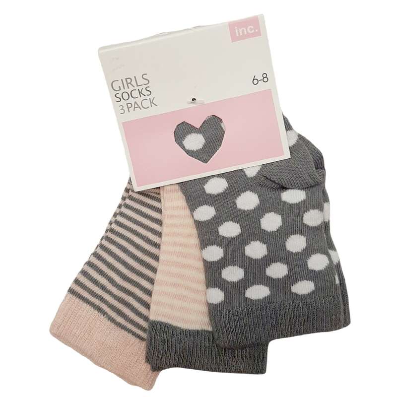جوراب دخترانه آی ان سی مدل JG189 مجموعه 3 عددی