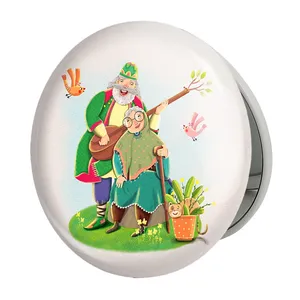 آینه جیبی خندالو طرح نوروز مدل تاشو کد 24598 