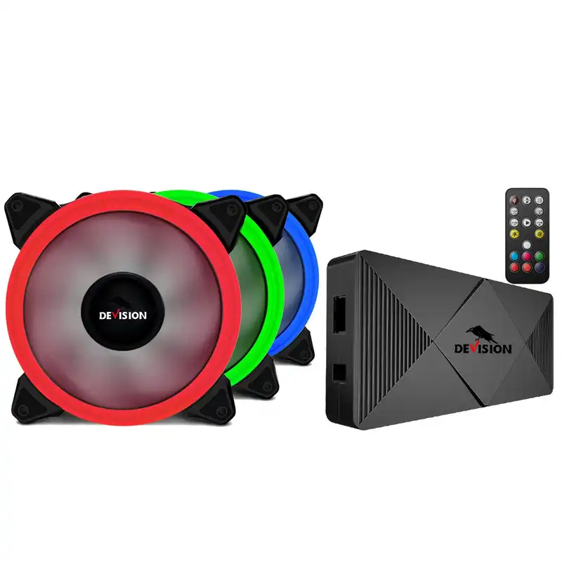 فن کیس دیویژن مدل 12025L ARGB-PWM بسته 3 عددی