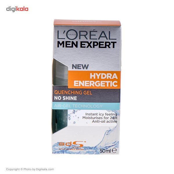 ژل آب رسان لورآل سری Men Expert مدل Hydra Energetic حجم 50 میلی لیتر