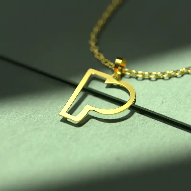 گردنبند طلا 18 عیار زنانه مدوپد مدل حرف P کد H3-1-1096