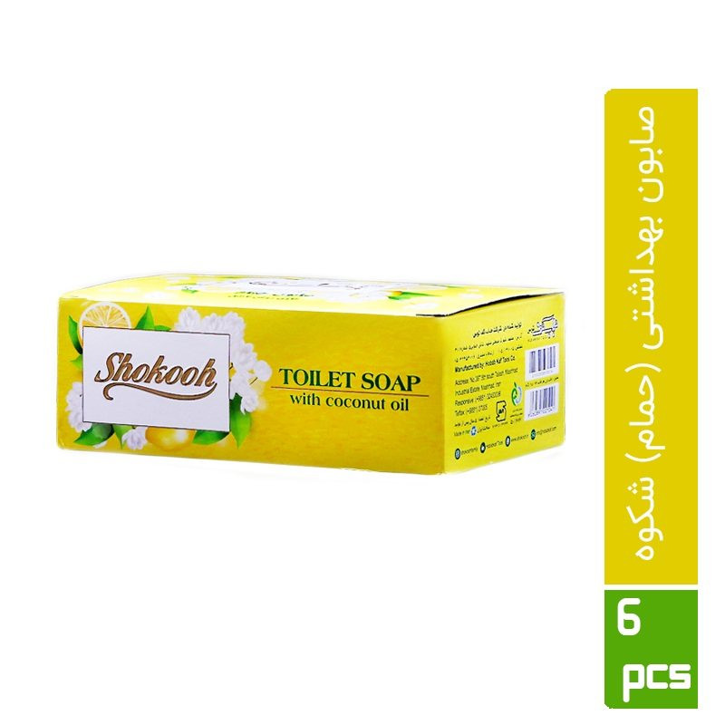 صابون شستشو شکوه مدل روغن نارگیل وزن 125 گرم مجموعه 2 عددی