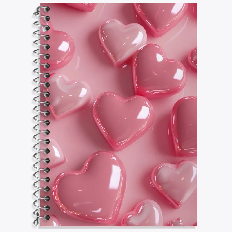 دفتر زبان 50 برگ خندالو مدل سه خط طرح قلب قلبی کد N2280