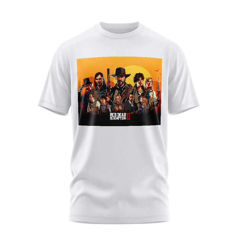 تی شرت آستین کوتاه مردانه هومرو مدل TW004 طرح بازی Red Dead Redemption