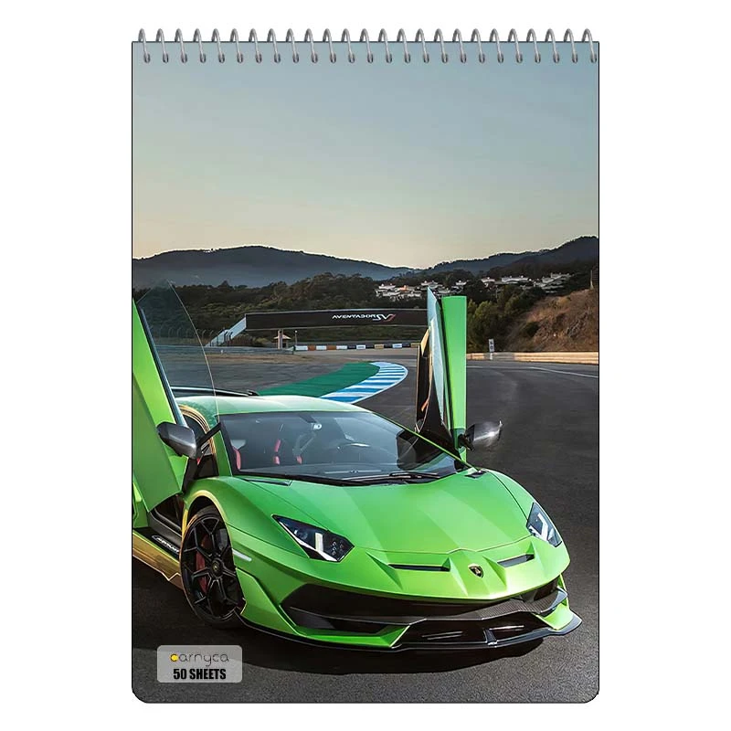 دفتر نقاشی 50 برگ سیمی کارنیکا طرح لامبورگینی اونتادور Lamborghini Aventador کد 60912