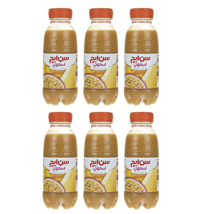 اسموتی موز و انبه و پشن فروت سن ایچ - 300 میلی لیتر بسته 6 عددی