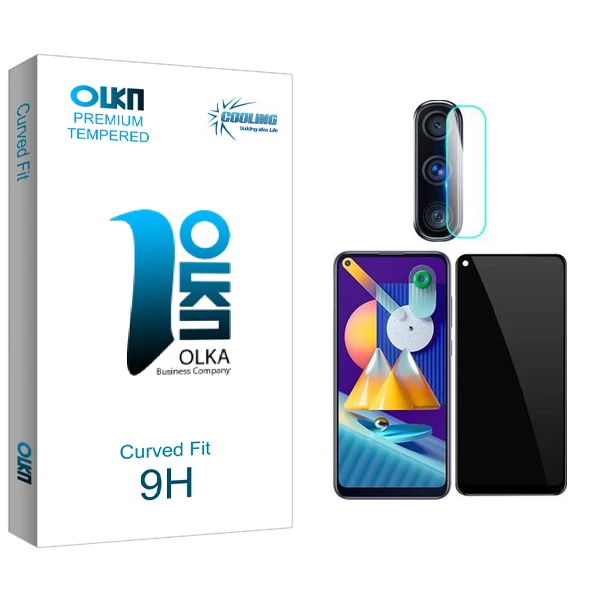 محافظ صفحه نمایش سرامیکی حریم شخصی کولینگ مدل Olka Glass مناسب برای گوشی موبایل سامسونگ Galaxy M11 محافظ لنز گوشی
